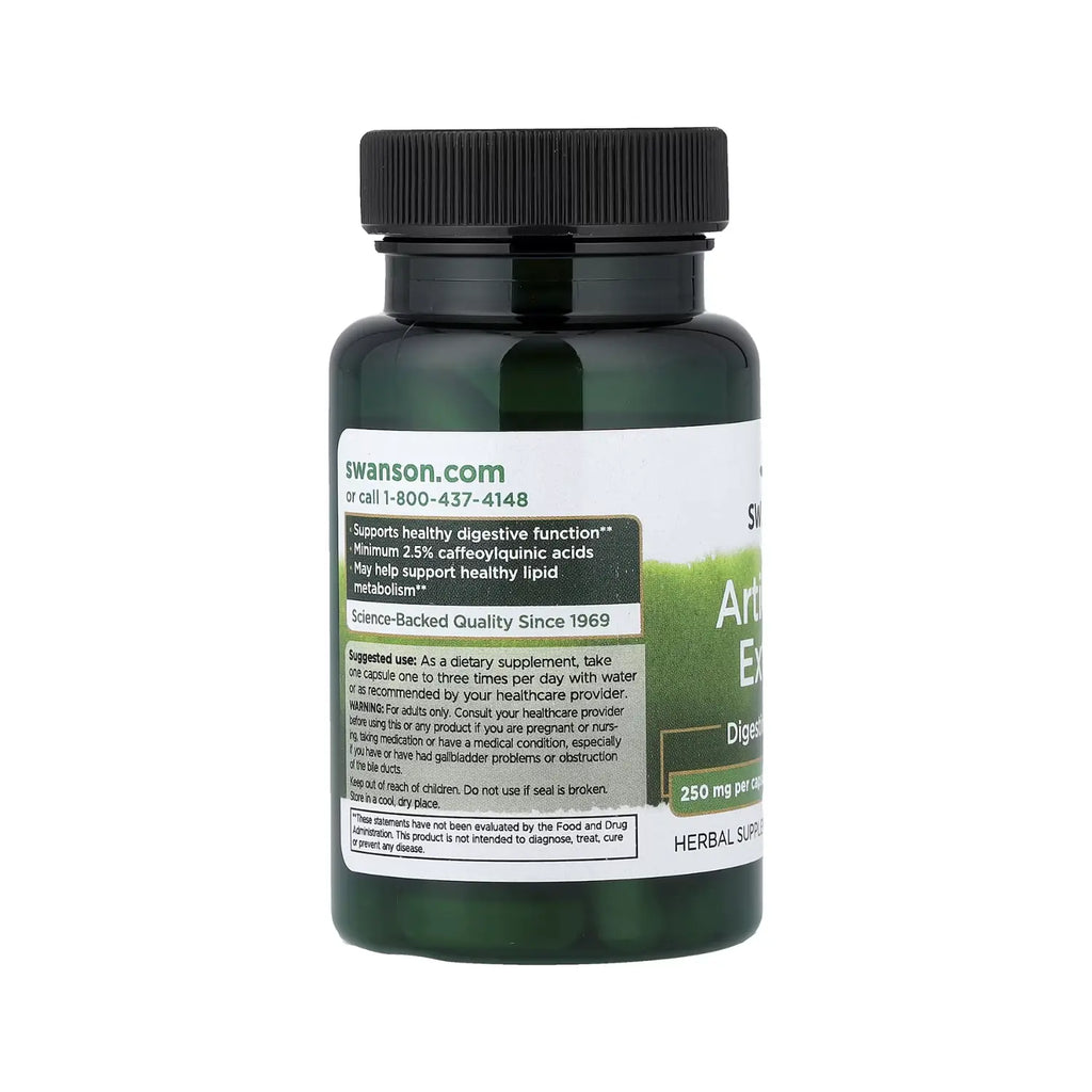 SWANSON EXTRACTO DE ALCACHOFA ESTANDARIZADO- 250 MG 60 CAPS