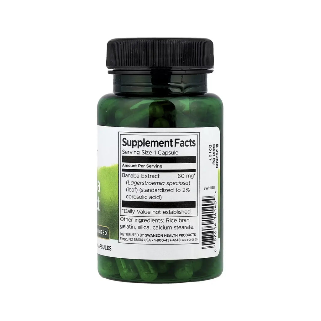 Swanson Banaba Extract - High Potency Standardized 60 mg 90 Caps