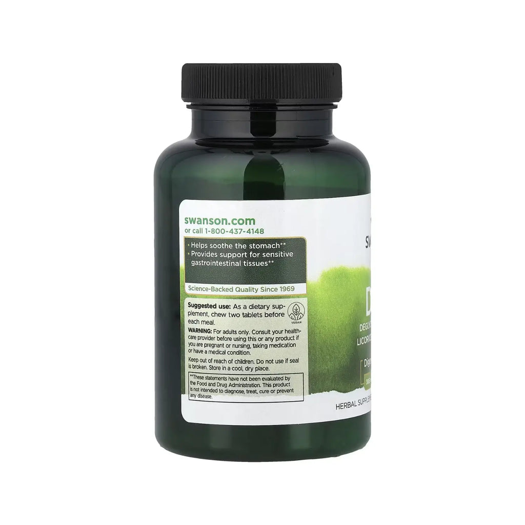 SWANSON DGL EXTRACTO DE REGALIZ DESGLICIRRIZADO 180 TAB SFN