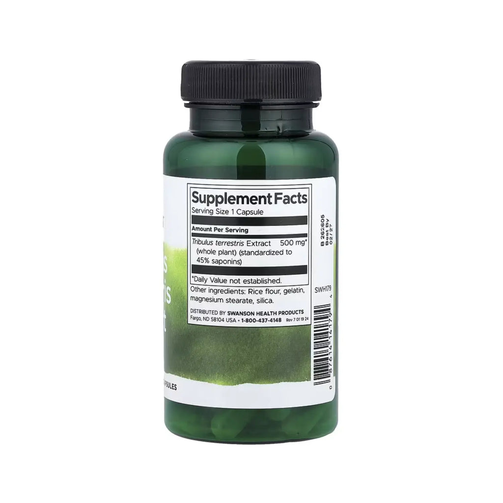 Swanson, extracto de Tribulus Terrestris, 500 mg, 60 cápsulas sfn