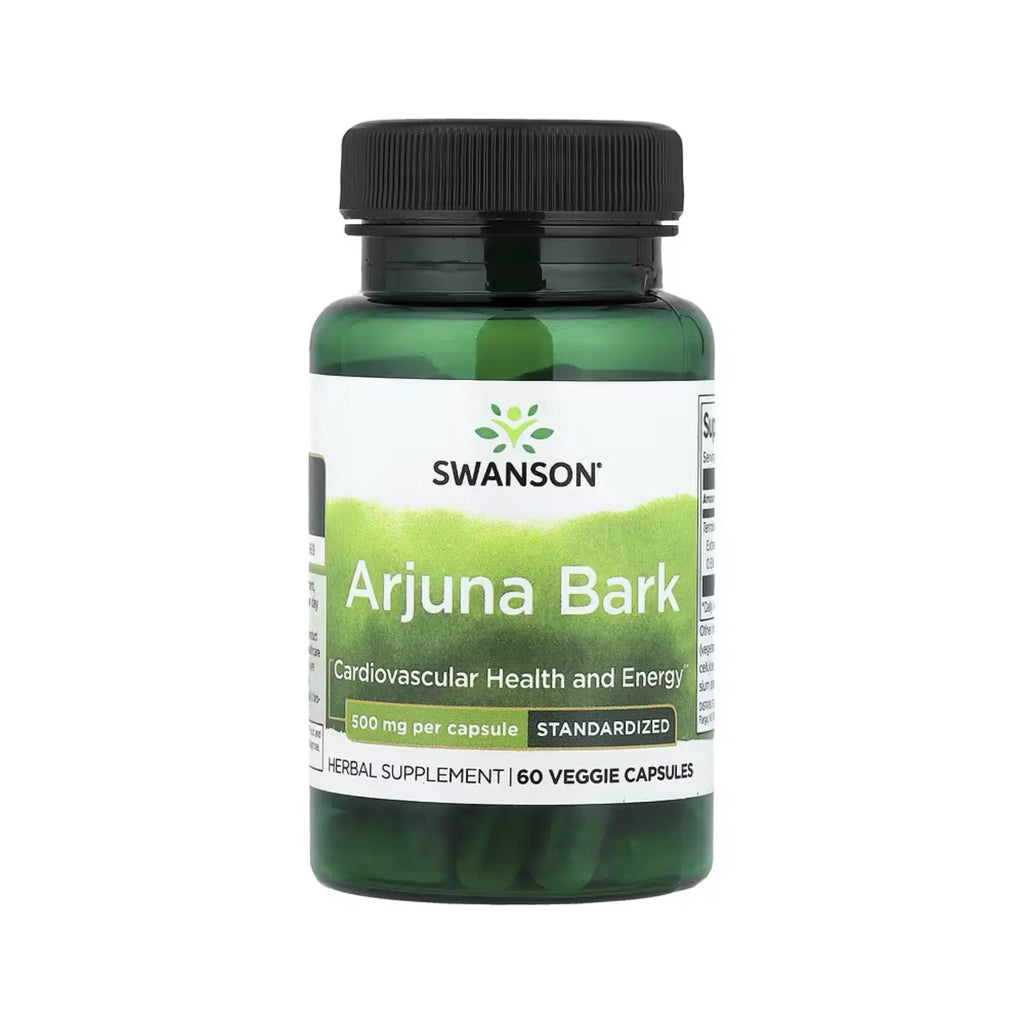 Swanson Arjuna Bark - Standardized 500 mg 60 Veg Caps SFN