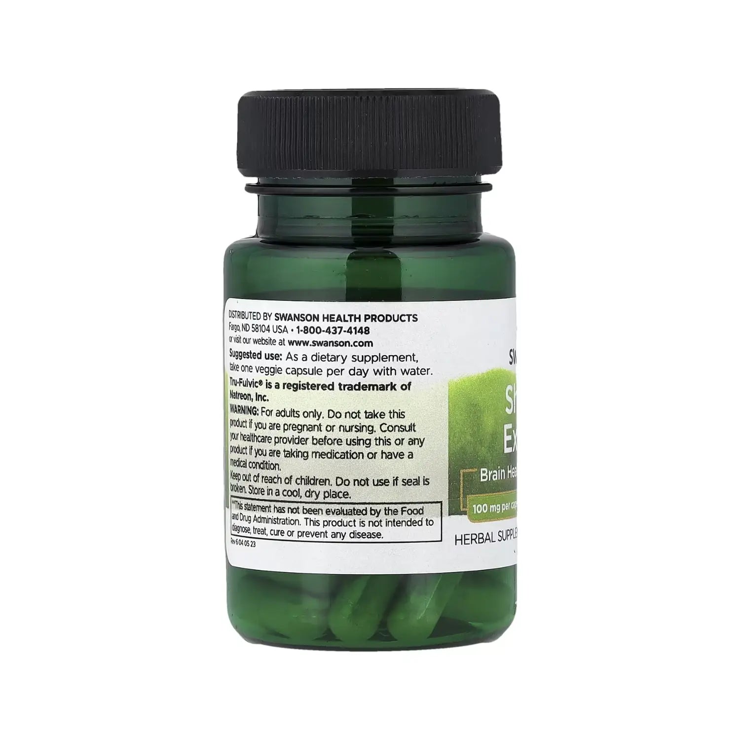 Swanson Shilajit Extract - Extra Strength 100 mg 30 Veg Caps sfn