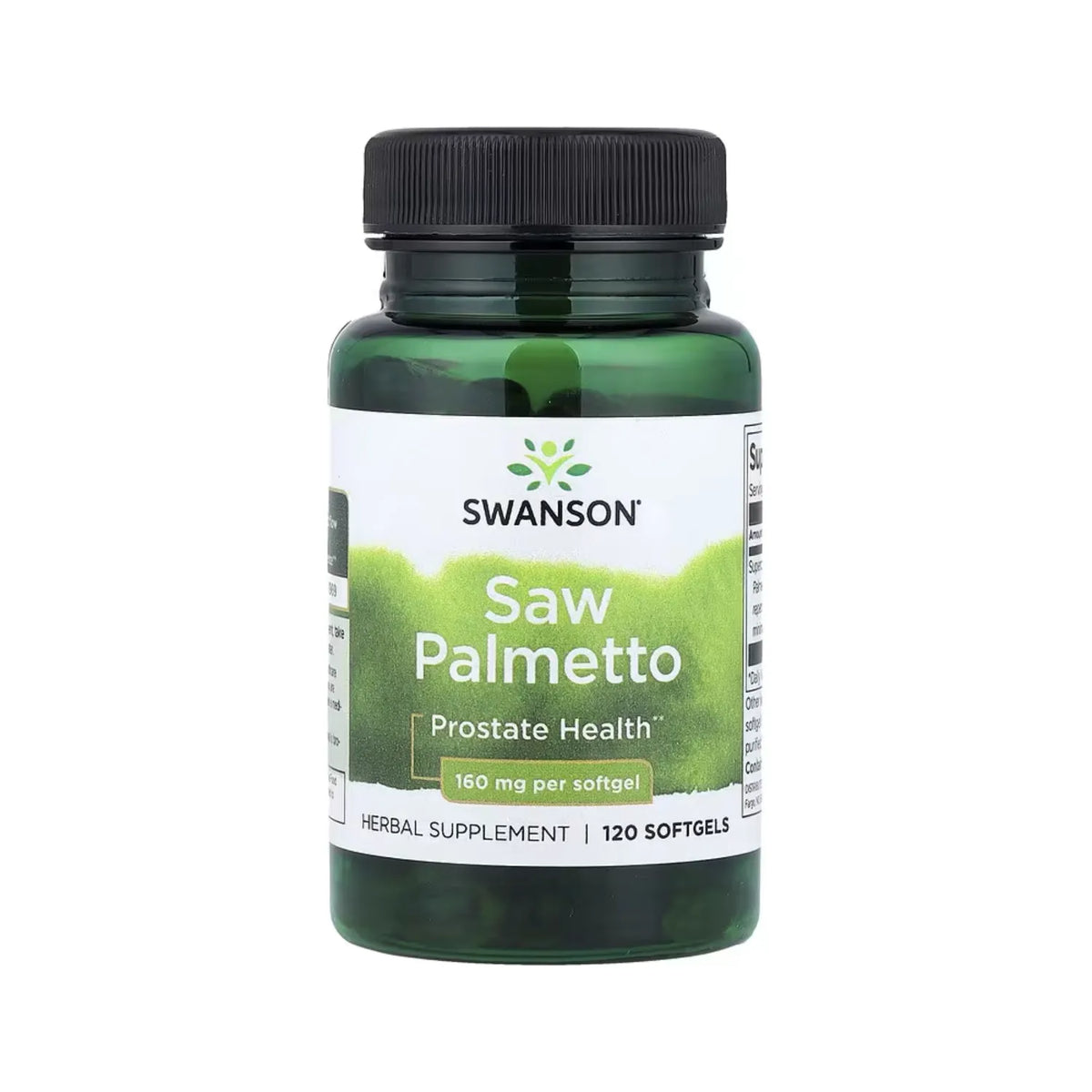 Swanson, Palma Enana Americana, 160 Mg, 120 Cápsulas Blandas