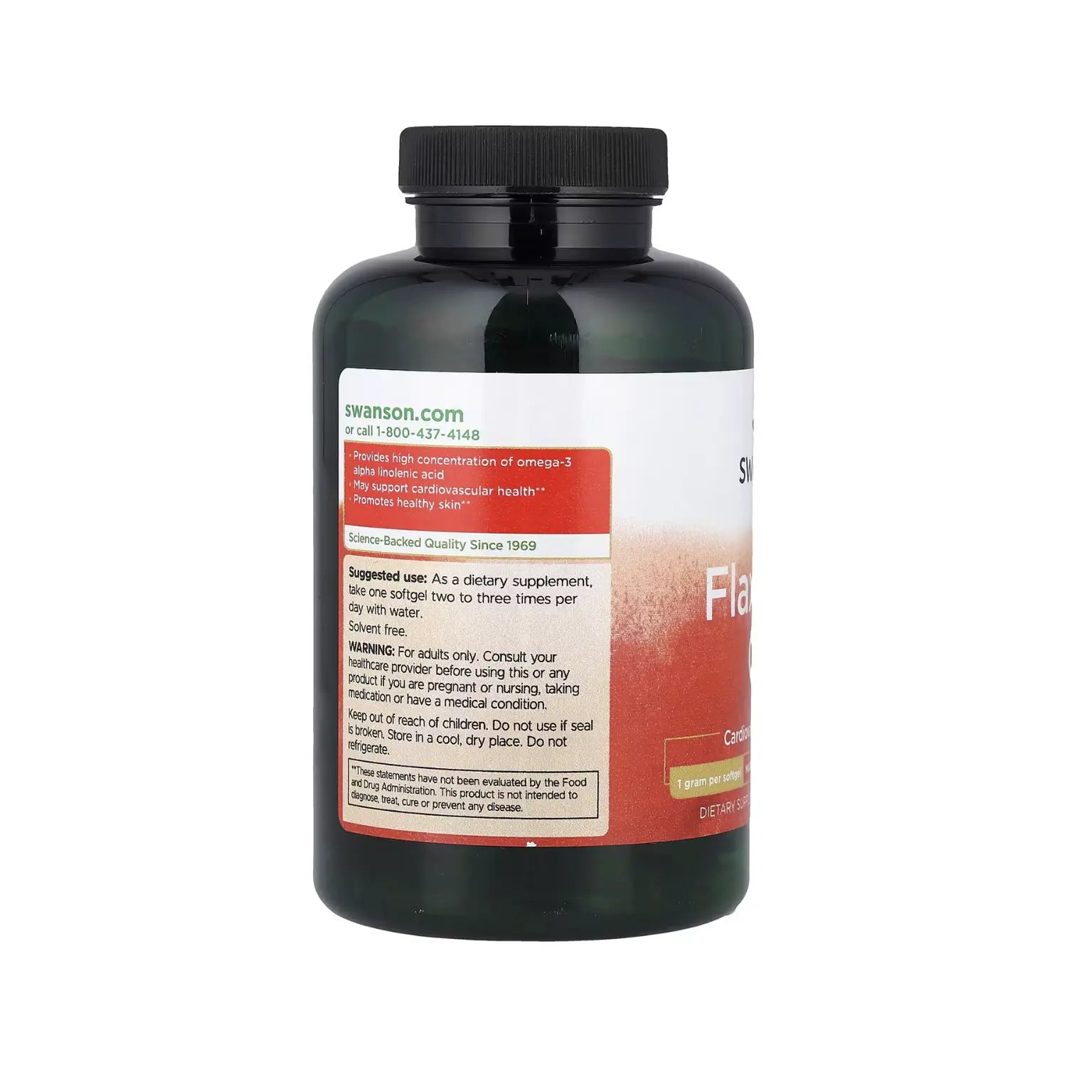 SWANSON ACEITE DE SEMILLA DE LINO, 1G 200SOFTGELS SFN
