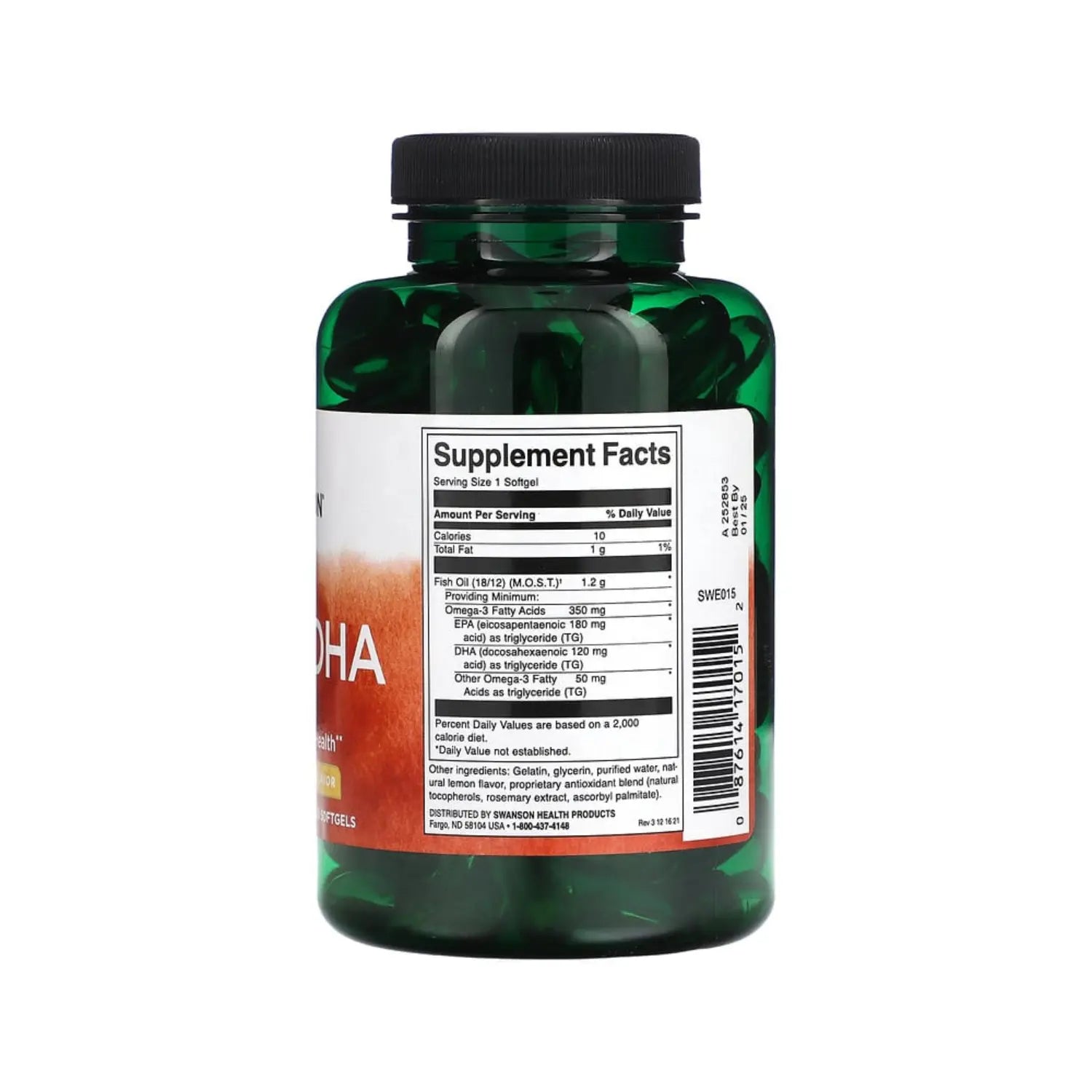 SWANSON EPA & DHA - SABOR LIMÓN 120 SGELS SFN