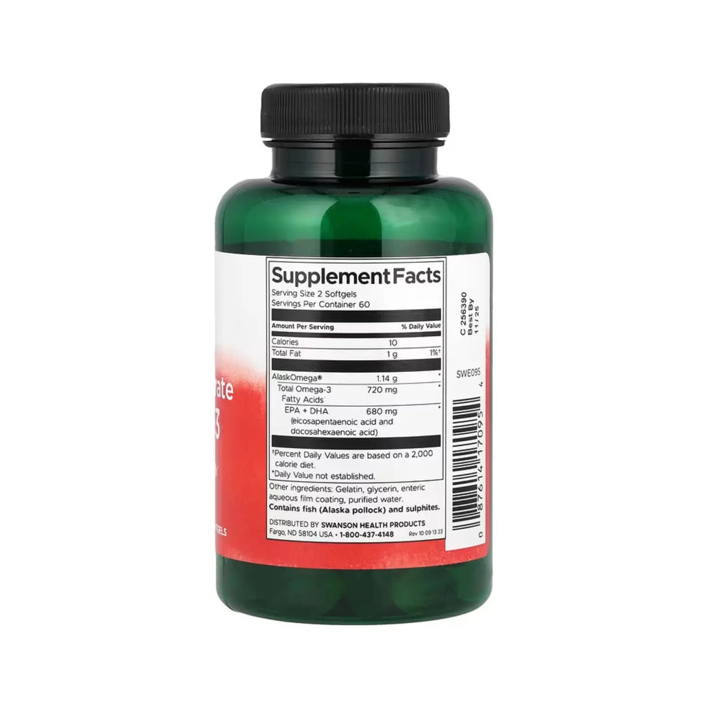 SWANSON OMEGA-3 DE ALTO CONCENTRADO 120 MINICAPSULAS BLANDAS