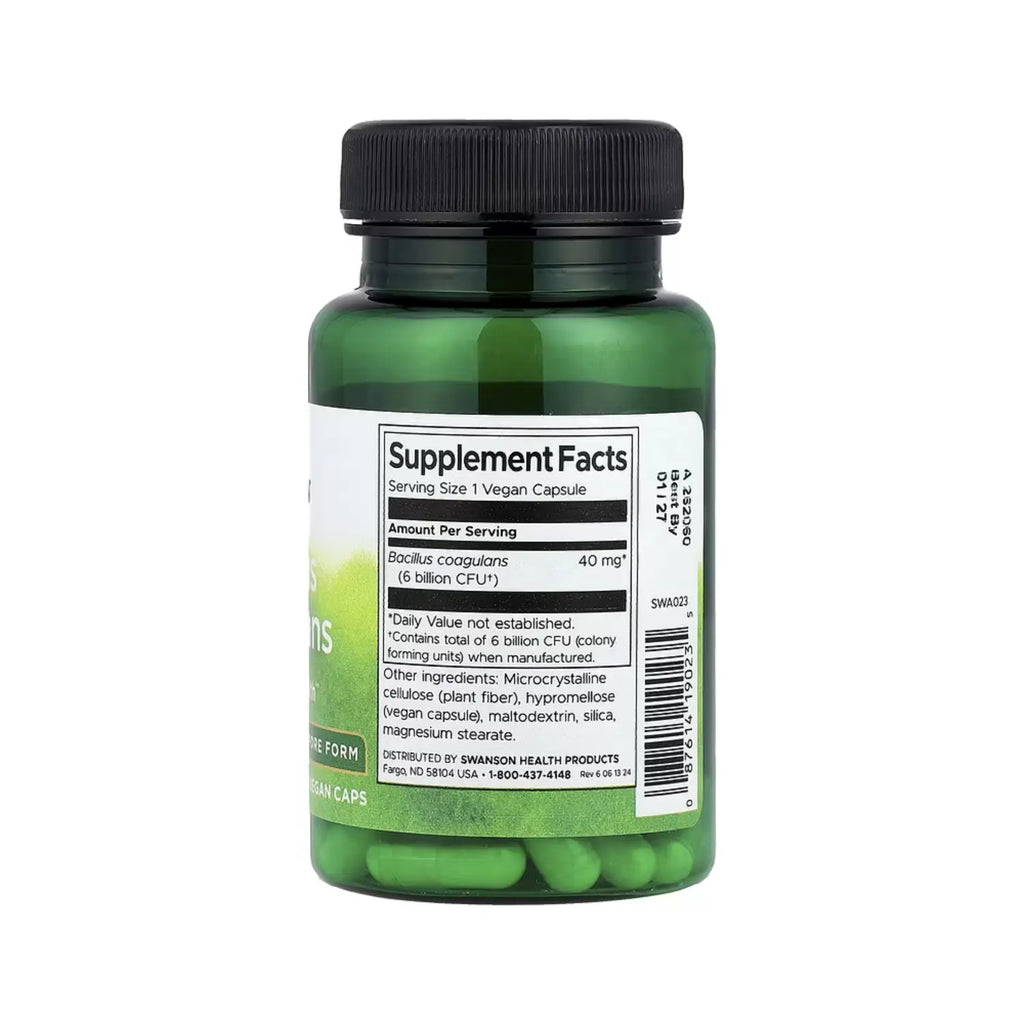 SWANSON Bacillus Coagulans Spore Form 6 Billion 60Veg Caps