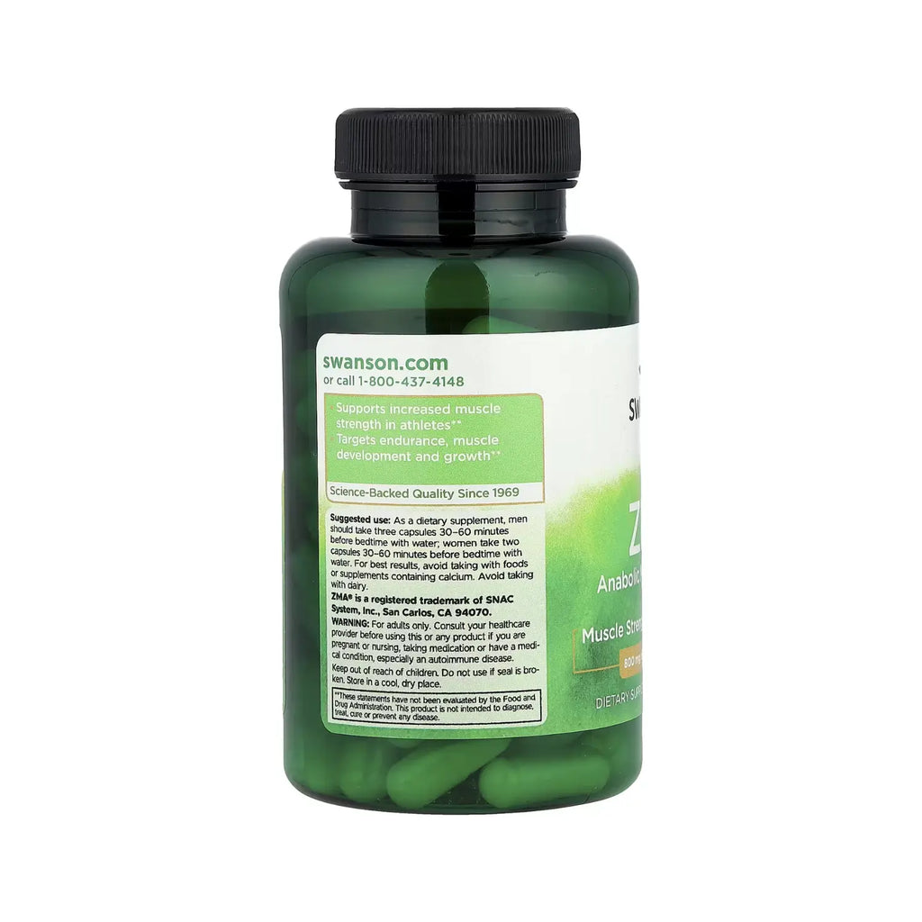SWANSON SOPORTE MINERAL ANABÓLICO ZMA 800MG 90CAPS SFN