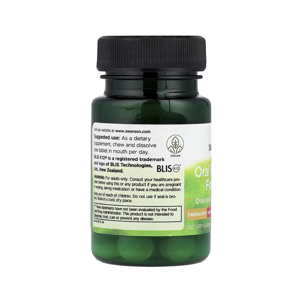 SWANSON FORMULA PROBIOTICA ORAL 3000 M DE UFC 30 TAB SNF