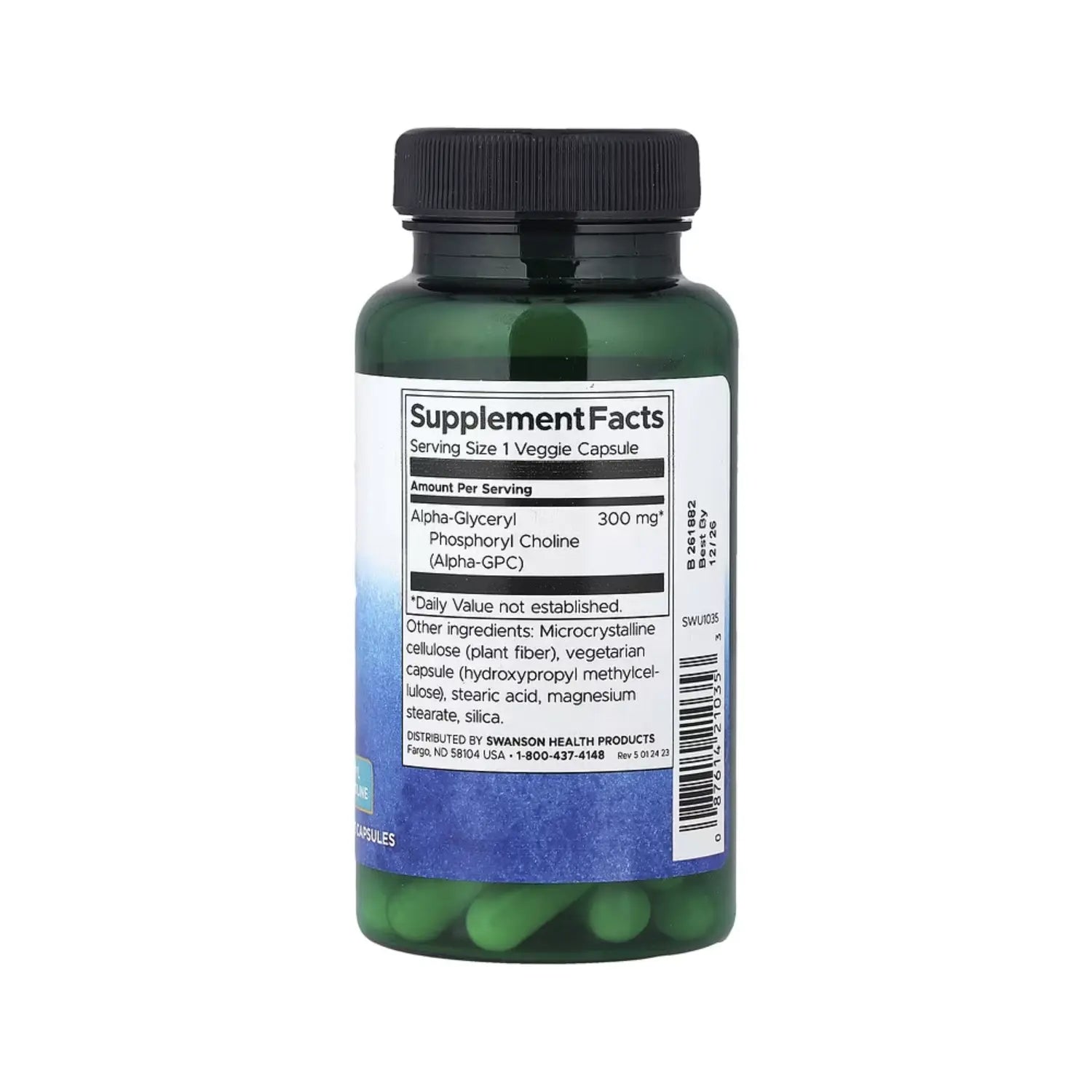 Swanson, Alpha GPC, 300 mg, 60 cápsulas vegetales SFN