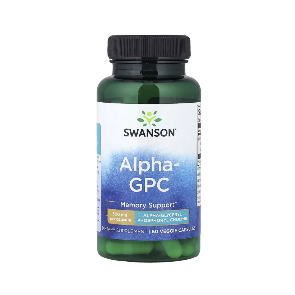 Swanson, Alpha GPC, 300 mg, 60 cápsulas vegetales SFN
