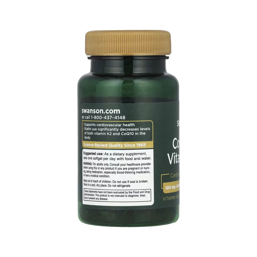 SWANSON COQ10 + VITAMINA K2 60 SGELS SFN