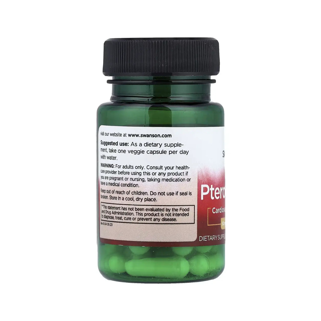 SWANSON PTEROSTILBENE 50 MG 30 VEG CAPS SFN