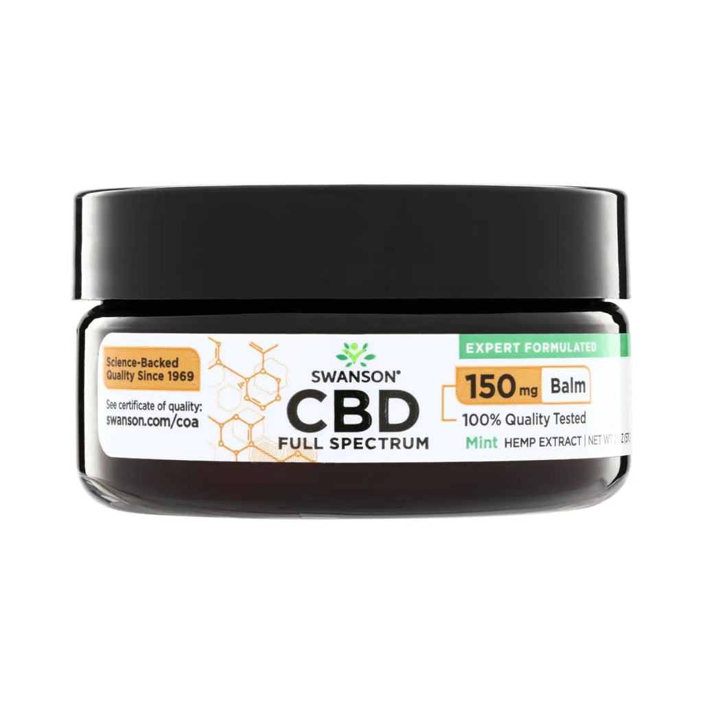 Swanson Cbd Full Spectrum Balm - Mint 150 mg 2 oz Balm