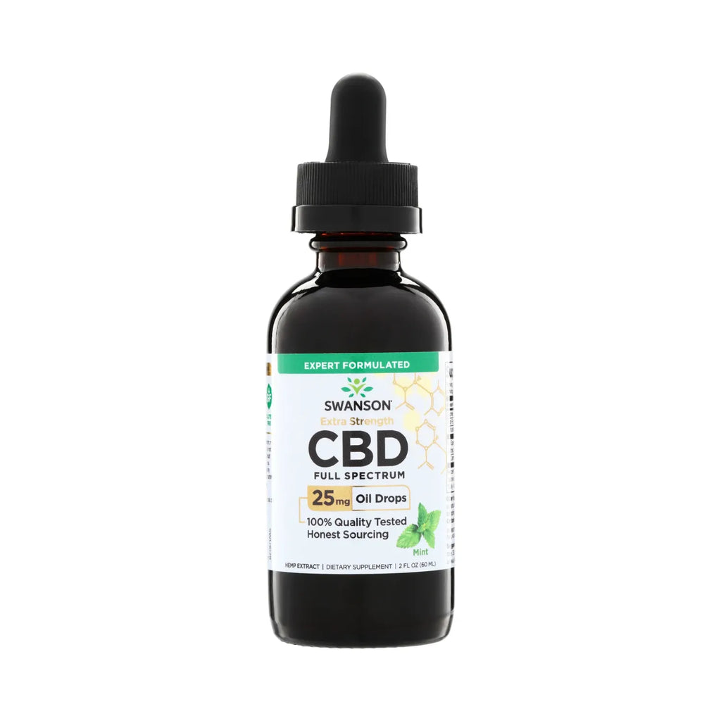 Swanson Extra Strength Cbd Full Spectrum - Mint 25 mg 1 fl oz Liq
