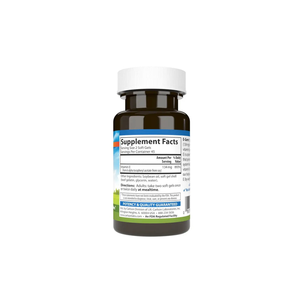 CARLSON LABS E-GEMS 200IU, 90 SOFTGELS SFN