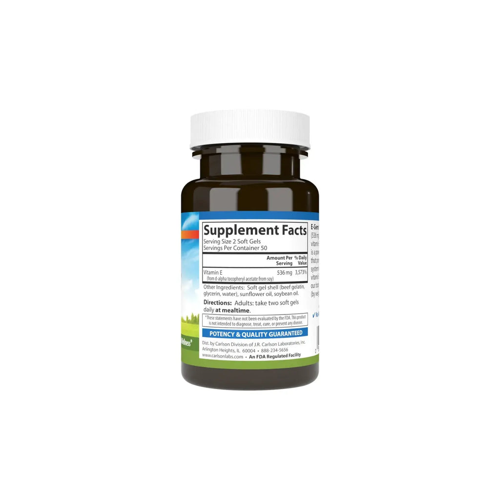 CARLSON LABS E-GEMS 800 IU (536 MG) 50 SERVS SFN