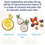 Carlson Labs Key-E Vitamina E 30 UI 12 Supositorios
