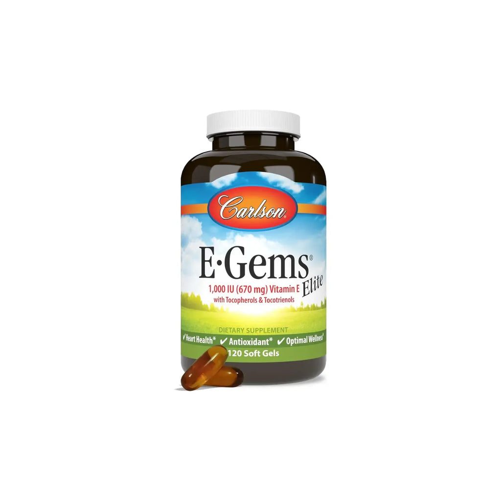 CARLSON LABS E-GEMS ELITE 1000IU 670MG VIT E 120 SOFTCAPS SFN