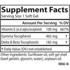 Carlson Labs Gamma E Gems Gamma Tocoferol 465 mg 60 Cápsulas Blandas