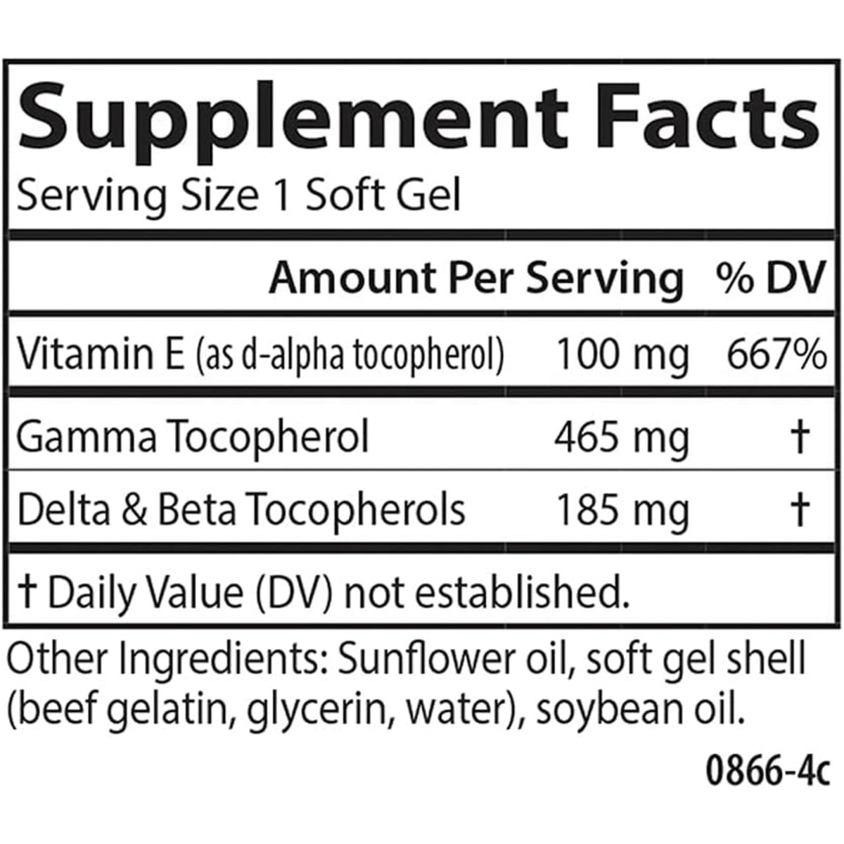Carlson Labs Gamma E Gems Gamma Tocoferol 465 mg 60 Cápsulas Blandas