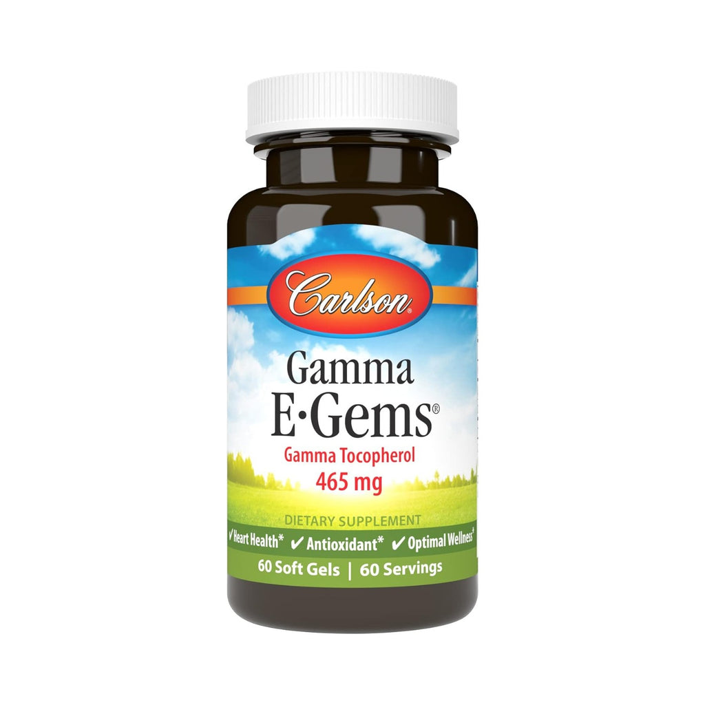Carlson Labs Gamma E Gems Gamma Tocoferol 465 mg 60 Cápsulas Blandas