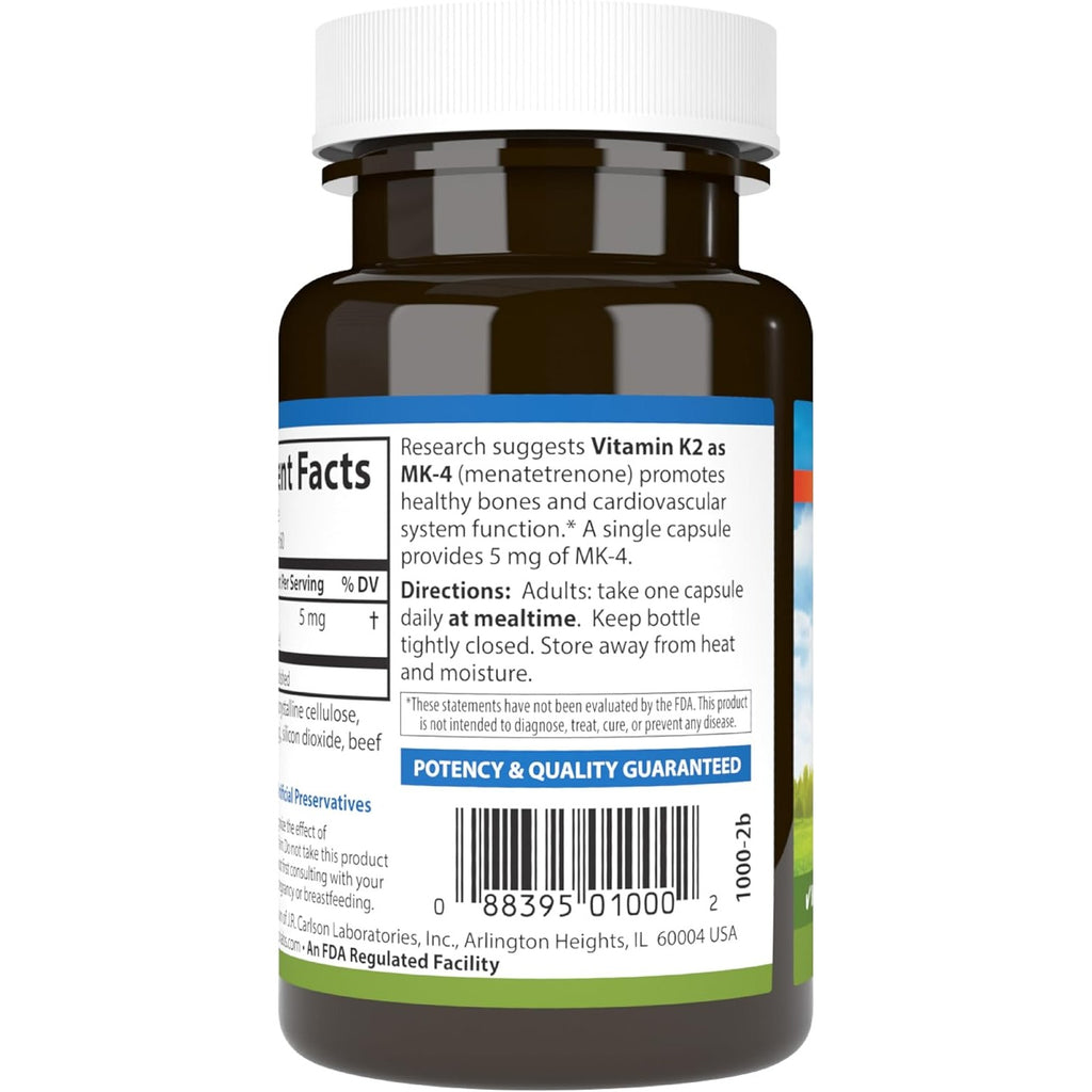Carlson Labs Vitamina K2 MK-4 5 mg 60 Cápsulas