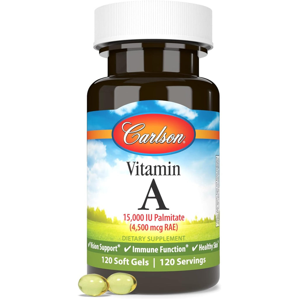Carlson Labs Vitamina A 15,000 UI (4500 mcg RAE) 120 Cápsulas Blandas