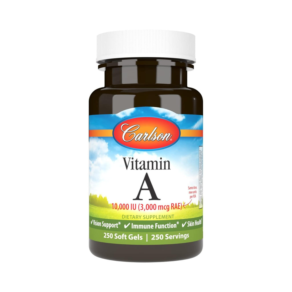 Carlson Labs Vitamina A 10,000 UI (3000 mcg RAE) 250 Cápsulas Blandas