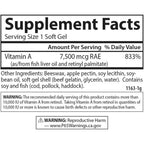 Carlson Labs Vitamina A 25,000 UI (7500 mcg RAE) 300 Cápsulas Blandas