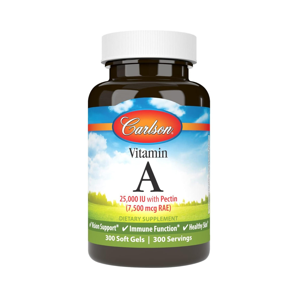 Carlson Labs Vitamina A 25,000 UI (7500 mcg RAE) 300 Cápsulas Blandas