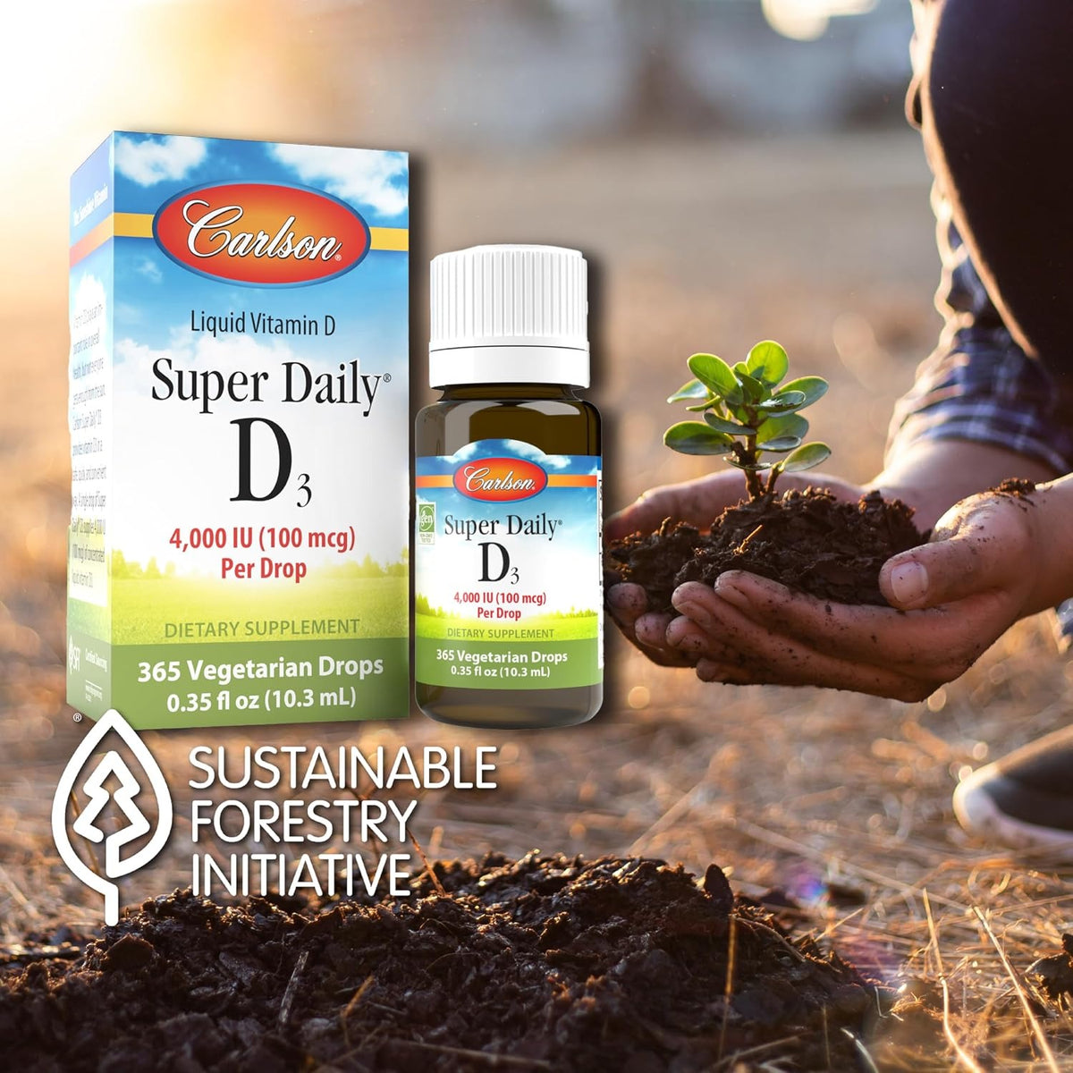 Carlson Labs Super Daily D3 4000 UI 365 Gotas 10.3 ml