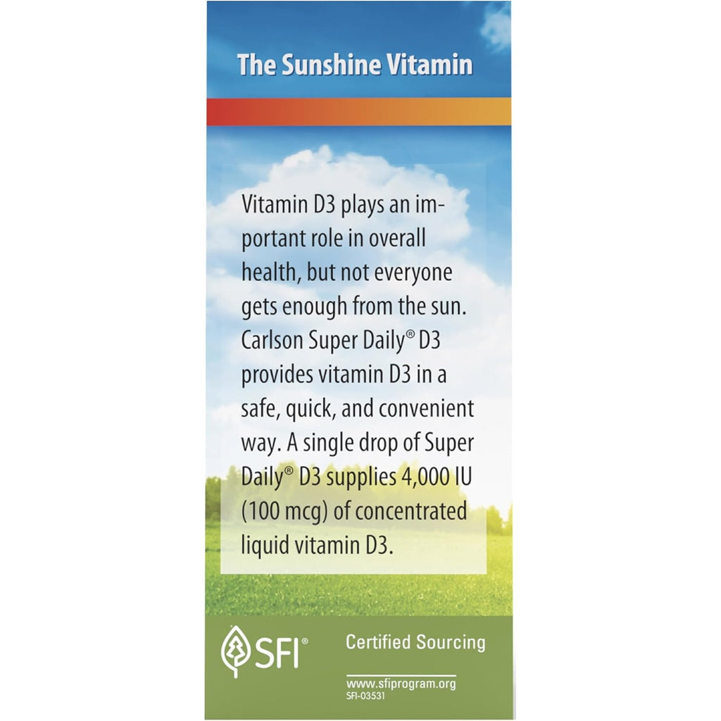 Carlson Labs Super Daily D3 4000 UI 365 Gotas 10.3 ml