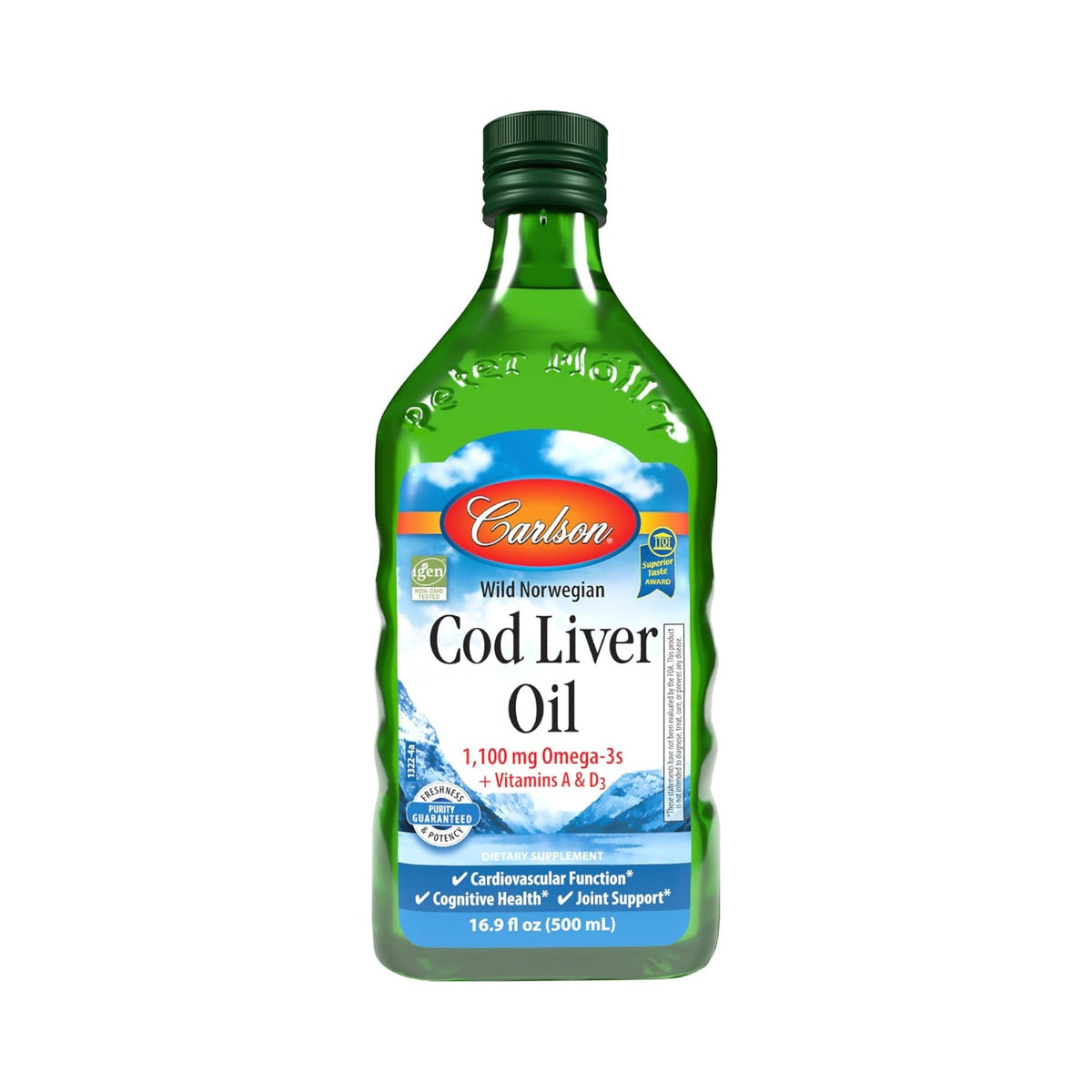 Carlson Labs Aceite de Hígado de Bacalao 1100 mg Omega-3 500 ml