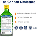Carlson Labs Aceite de Hígado de Bacalao 1100 mg Omega-3 250 ml Sabor Limón