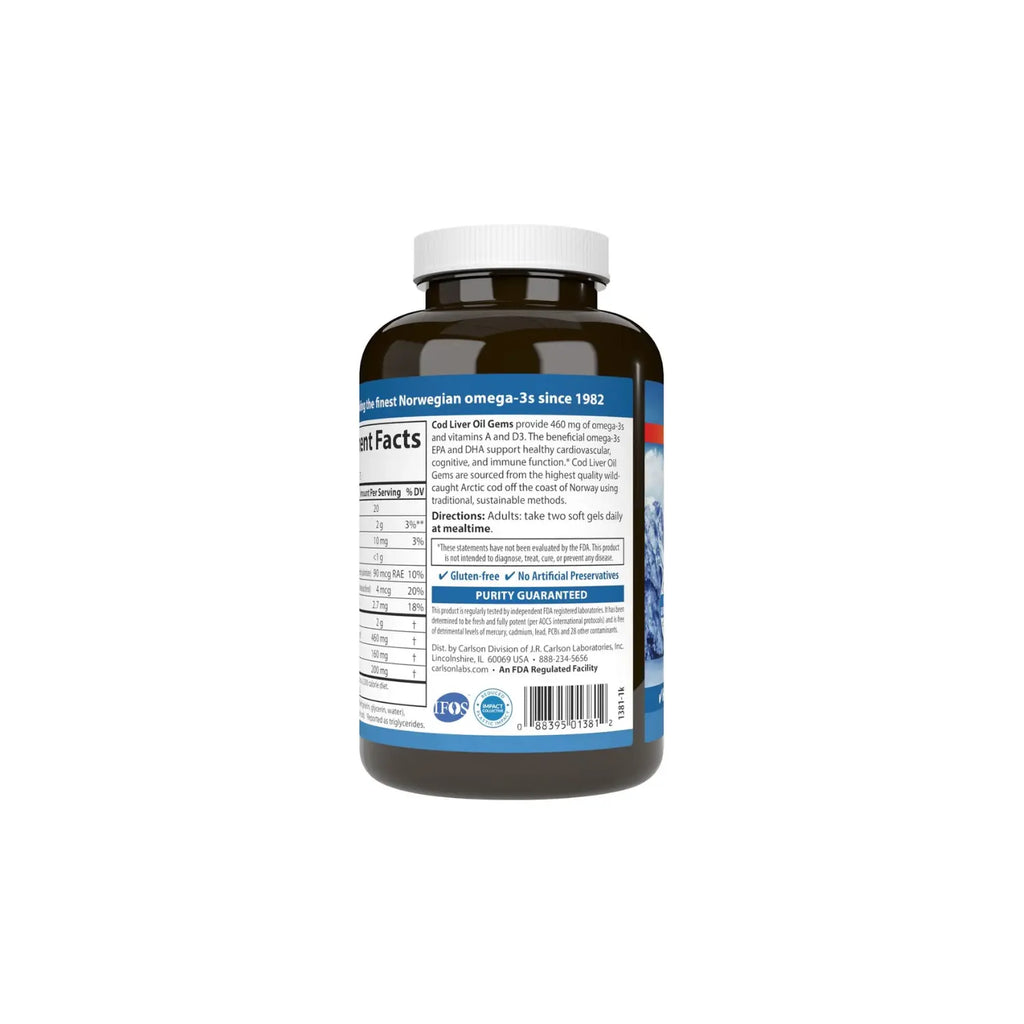 CARLSON LABS GEMAS ACEITE HÍGADO BACALAO 150 SOFTCAPS SFN