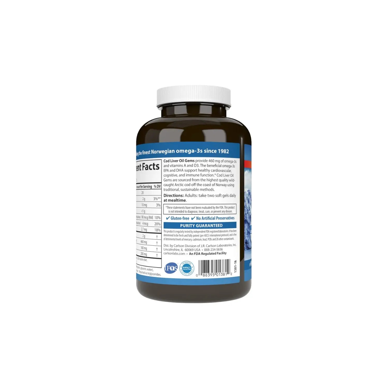 CARLSON LABS GEMAS ACEITE HÍGADO BACALAO 150 SOFTCAPS SFN