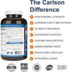 Carlson Labs Aceite de Hígado de Bacalao Light 1000 mg 150 + 30 Cápsulas Blandas Sabor Limón