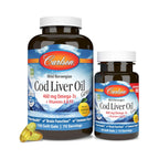 Carlson Labs Aceite de Hígado de Bacalao Light 1000 mg 150 + 30 Cápsulas Blandas Sabor Limón