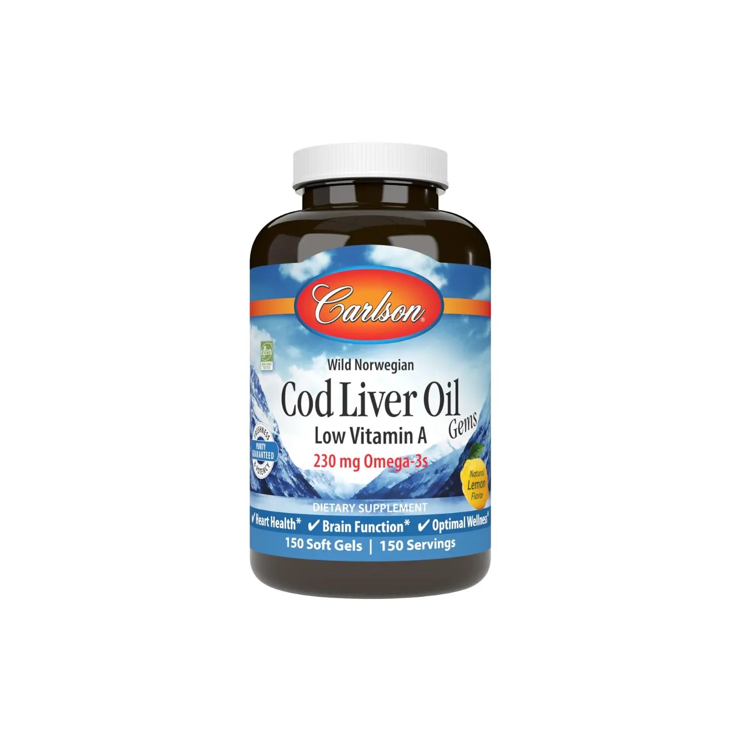 CARLSON LABS ACEITE HÍGADO BACALAO + VIT. A 150 GEMAS SFN