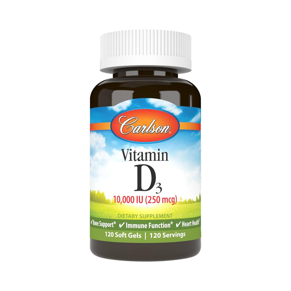 Carlson Labs Vitamina D3 10,000 UI (250 mcg) 120 Cápsulas Blandas