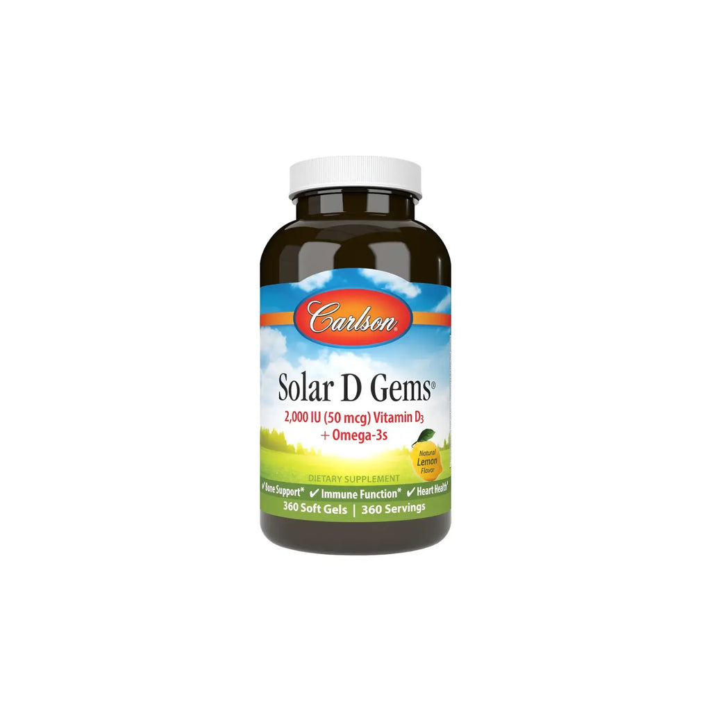 CARLSON LABS SOLAR D GEMS 2000 UI, 360 SOFTCAPS SFN