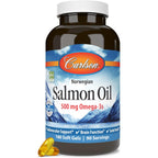 Carlson Labs Aceite de Salmón Noruego 500 mg Omega-3 180 Cápsulas Blandas