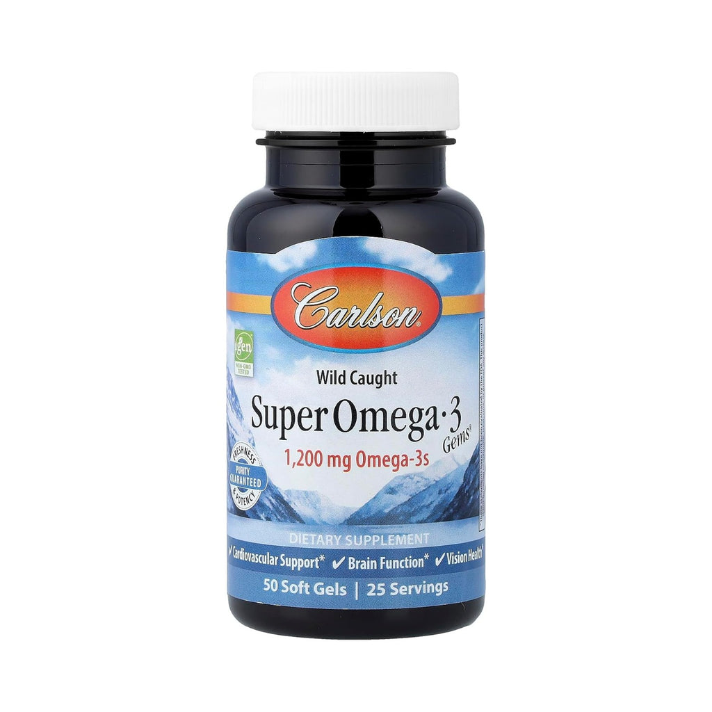 Carlson Labs Super Omega-3 Gems 1200 mg 50 Cápsulas Blandas