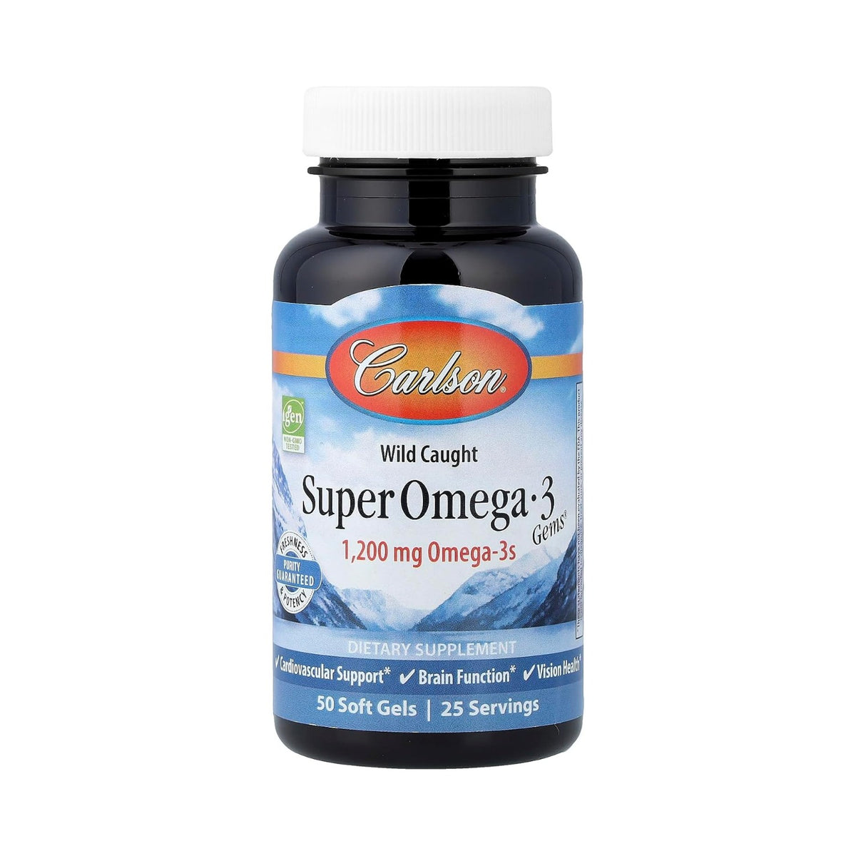Carlson Labs Super Omega-3 Gems 1200 mg 50 Cápsulas Blandas