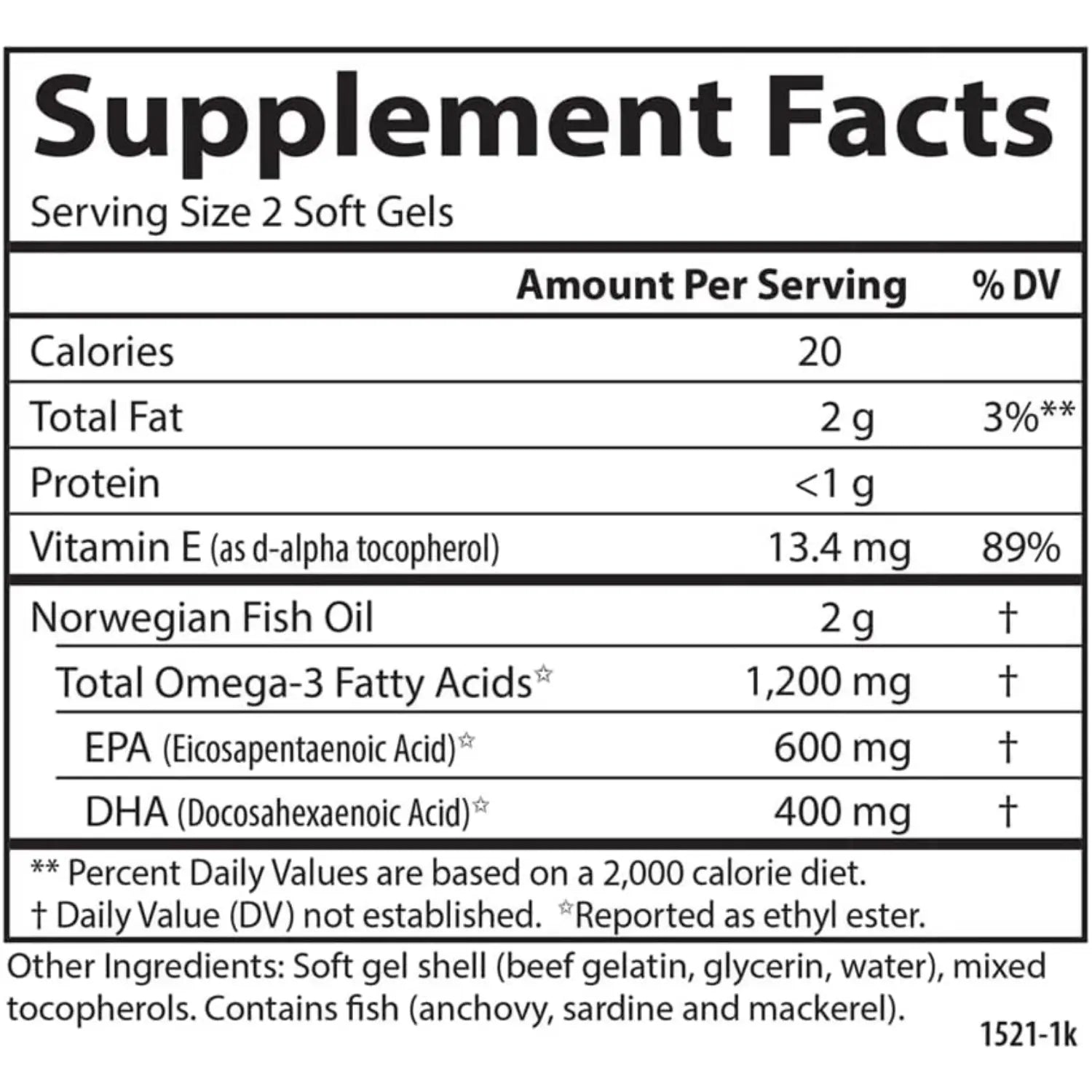 Carlson Labs, Super Omega-3 Gems 600 Mg, 100 + 30 Caps Sfn
