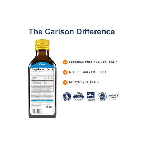 CARLSON LABS KID'S ACEITE DE PESCADO 800 MG, 200 ML SFN