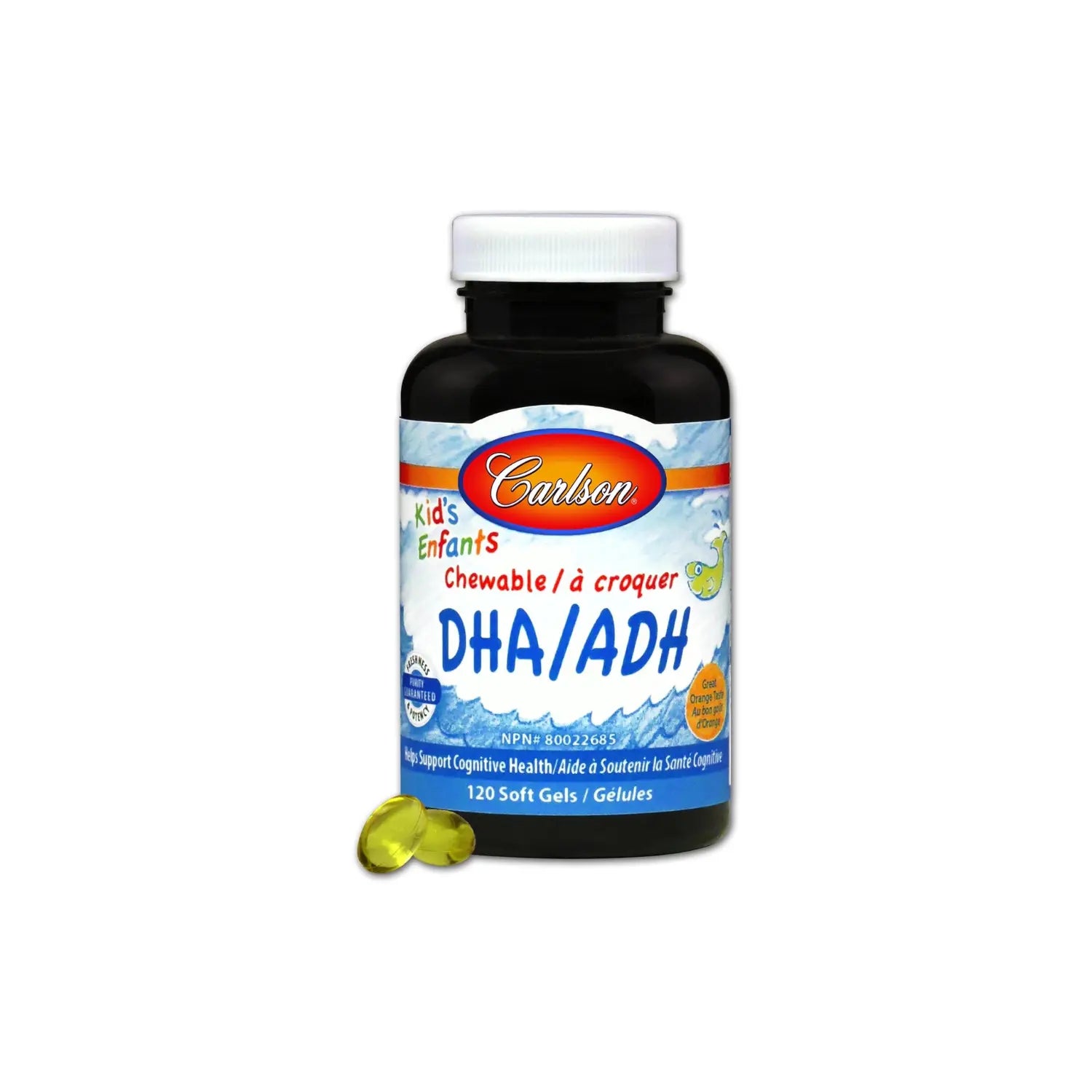 CARLSON LABS KID'S DHA 100 MG, 120 CÁPSULAS MASTICABLES SFN