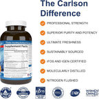 Carlson Labs The Very Finest Fish Oil Aceite de Pescado 700 mg 240 Cápsulas Blandas Naranja