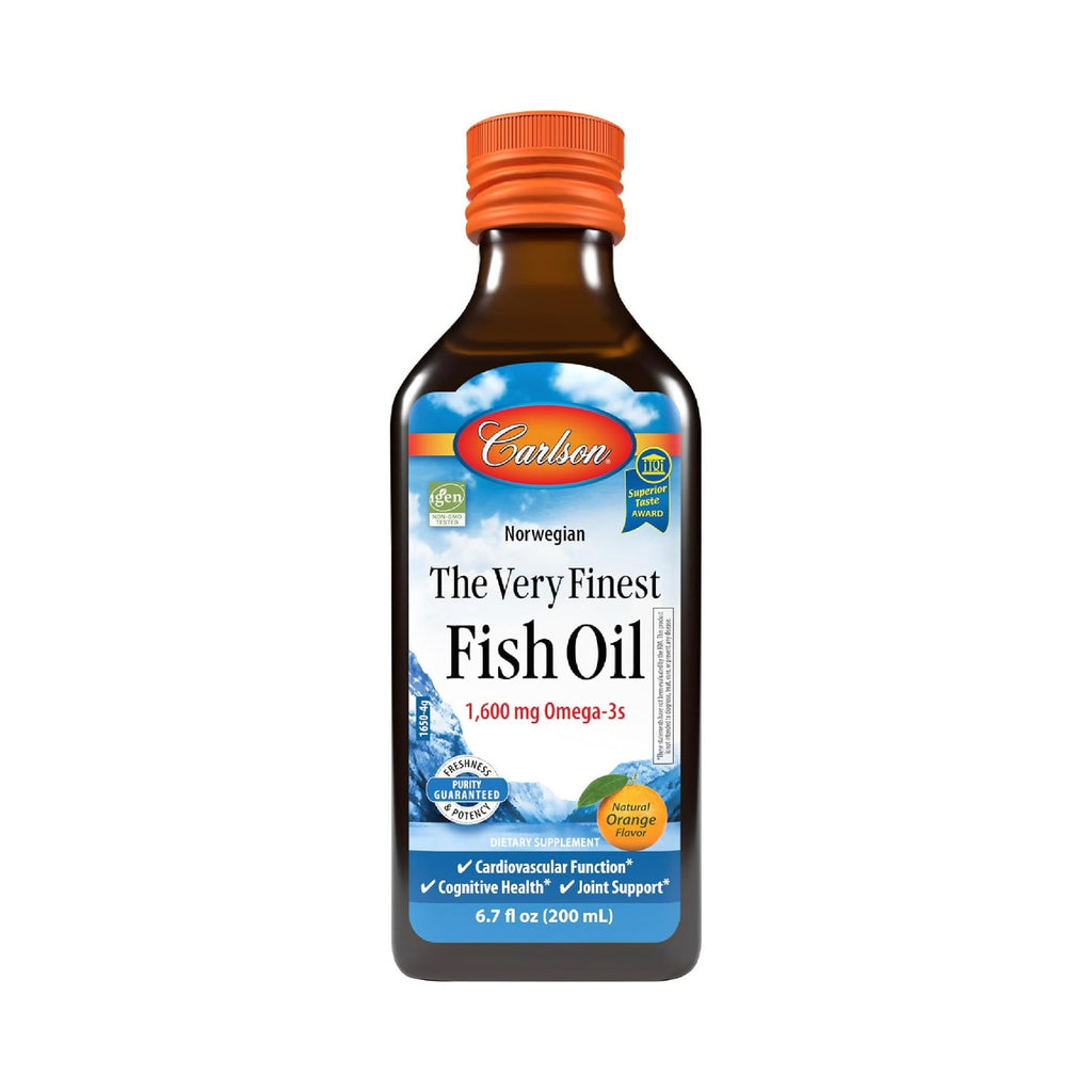 Carlson Labs The Very Finest Fish Oil Aceite de Pescado Líquido 1600 mg 200 ml Naranja